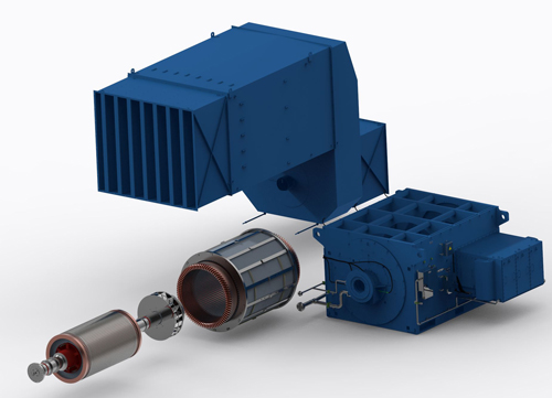 Large power induction motors up to 40 MW